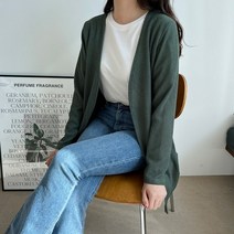 츄피트 여자 오픈 롱 니트 가디건 DM220967