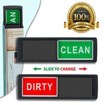 Clean Dirty Dishwasher Magnet - Non-Scratch Magnetic Signage Indicator for Kitchen Dishes with Clear, 1