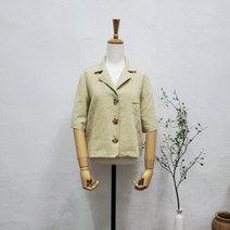 린넨터치 반소매 여름크롭재킷