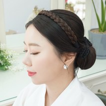 땋은 머리띠 헤어밴드 셀프웨딩 한복 명절