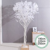 실내인테리어 인조나무 123종 / 플트 조화나무 C, C19.라인-화이트자작나무 220cmK/벽면형