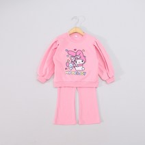 산리오 퍼프 소매 아동 맨투맨 상하복 세트 캐릭터 상하복 아동 상하세트