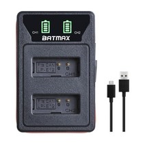 니콘 카메라 배터리 2pcs 7.4v 1800mah lp-e12 lp e12 + led 내장 usb 충전기 canon eos m m2 100d 키스 x7 rebel sl1 m