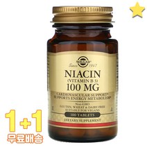 솔가 니아신 비타민 B3 100mg 타블렛 100정 2통, 1개, 기본