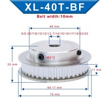 타이밍 벨트 풀리 xl 40t 타이밍 풀리 보어 크기 6-25mm 톱니 피치 5.08mm 알루미늄 풀리 휠 톱니 너비 10mm xl 타이밍 벨트 용 11mm 호환용, 16mm, 1개