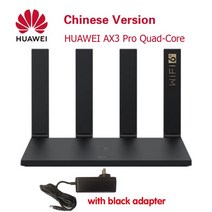 무선 라우터 공유기 원래 화웨이 라우터 AX3 프로 와이파이 6 + 3000 메가비트/초 무선 WS7200 중국어 버전, [02] EU Plug, [02] AX3 Pro Black