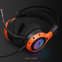 7.1 채널 롤 배그 usb 마이크 게이밍 헤드셋 pc방 피시방 게임 귀안아픈
