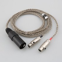 [해외] 16core hifi 4pin occ 2.5 3.5 4.4mm xlr 밸런스드 이어폰 헤드폰 업그레이드 케이블 audeze lcd 3 lcd-2 lcd2 lcd-4, 3m, 4핀 밸런스드