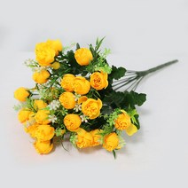 조아트 3+2행사 인테리어조화 꽃 성묘꽃 산소꽃 납골당꽃 40종 모음, 24_케이라로즈-옐로우