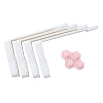 슈링클페이퍼4pc 플라스틱 프레스드 클립 패스너 침대 시트 고정 버클 미끄럼 방지 침구, 핑크 라지