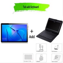 인강용태블릿 가성비 10.1 인치 태블릿 PC 4GB 3G 전화 안드로이드 9.0 옥타 코어 와이파이 블루투스 4.0 +, 04 Silver, 04 빨간