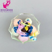 diy 하우스 미니어처 소품 바비 블라이스 Ob11 1/8 1/12 Bjd 인형용 미니 음식 인형 액세서리 DIY 빵 스무디 아이스크림 브레이크 퍼스트 에그 디너 세트, A13