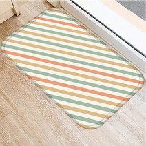 스트라이프 플라워 도트 패턴 미끄럼 방지 스웨이드 카펫 도어 매트 1 개 40x60cm 현관 야외 주방 거실