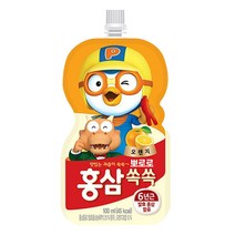 팔도 뽀로로 홍삼쏙쏙 오렌지맛, 100ml, 600개, 오렌지
