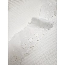 혜인천 해바라기 프릴레이스 color 2종, 광목색 1필(14마)