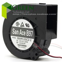 SANYO 9BAM2GC2-2 97x97x33mm 산업용 쿨러 화상 오븐 부는 터보 팬 쿨러 2V .85A 핀 포함, 한개옵션0