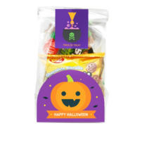 도나앤데코 할로윈 쿠키받침 펌킨 해피할로윈 보라색 20p + 비닐20p + 러블리 할로윈 마녀의 방 사각 4cm 스티커 20p, 혼합 색상, 5세트