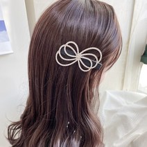 레인걸 화려한리본 옆머리포인트 집게핀 앞머리핀 헤어핀