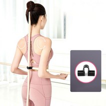 스트레칭 자세 교정 봉 바 필라테스 요가봉, 자세교정스트레칭+자세교정스틱_80cm+블랙