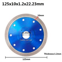 1pc 105/115/125mm 다이아몬드 톱 블레이드 도자기 타일 터보 얇은 드라이 커팅 디스크 그라인더 휠, 03 5inch