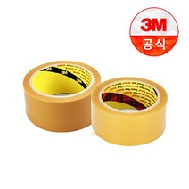 3M 372KS 박스테이프 OPP 택배 포장 투명 황색 48MMX70M 50EA, 황색 1Box(40EA)  48mm*70m