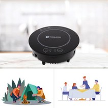 캠핑 휴대용 터치 원룸 자취생 원형 미니인덕션 600W