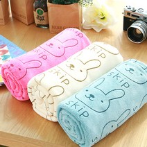KC인증 유아 어린이 대형 비치 타올 70 X 140 cm 타월 260g 고중량 큰수건 여름 바캉스 용품 / 코지파파, 토끼타올 3장구성 블루2+핑크1