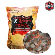 몬스터 캠핑 바베큐용 브리켓 3Kg X 1봉 차콜브라켓