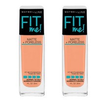 Maybelline Matte Poreless 메이크업 모공잡티컨실러 Sun Beige톤 오일프리 리퀴드 파운데이션 1oz 2개