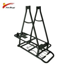 더블 레이어 전기 자전거 후면 랙 배터리 캐리어 26 인치 700C 전자 액세서리 Ebike 수하물 조절 가능, 05 26inch HT Silver