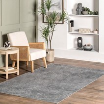 NuLOOM Elspeth 캐주얼 페이드 세탁기 세탁 가능한 부분 러그 221.9cm x 273.8cm7피트 3인치 9피트 그레이 USA 미국