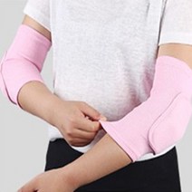 탄성 팔꿈치 패드 두꺼운 스폰지 팔꿈치 무릎 보호대 가드 농구 배구 스포츠 팔 슬리브 패드 성인 어린이, 핑크 2개, 엑스