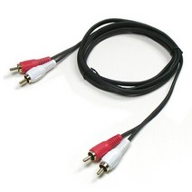 조이스토리 JSAV0338 RCA2선 숫-숫 1.5M 오디오 음성 신호 좌/우 연결 가능한 케이블 커넥터 잭