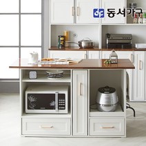 동서가구 소프 로이 홈바 렌지대형 아일랜드 홈바 DNA035, 화이트멀바우