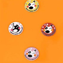 강아지캐릭터 골프 볼마커 클립 필드 그린 마킹핀, CB-4