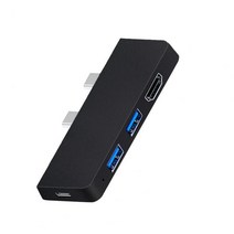 드라이브 프리 플러그 플레이 카드 리더 허브 서피스 프로 8 용 HDMI 호환 TF SD 도킹 스테이션 6 포트, 02 Black