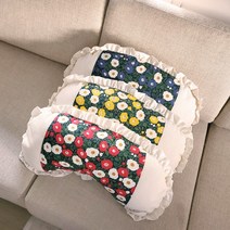 린넨 팬지 운두 메밀베개 반달모양 일자목, 블루