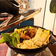 키친 올인원 코팅전골냄비 밀푀유 샤브샤브 감자탕 양수 전골팬, 28cm