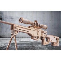 고무줄총 만들기 3D 정교한 키덜트 나무조립, 상세 페이지 참고, AWM 디럭스 모델 (저격총 + 전용 건박스)