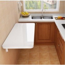 53182 주방 접이식 보조 테이블 식탁 주방 선반, 흰색70*30