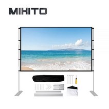 120인치스크린 100 150 200 300 인치 스크린 TV MIXITO-프로젝터 보호 야외 휴대용 접이식 스크린 16:9 84 120 홈 KTV 사무실 3D HD 프로젝션, 05 60 인치