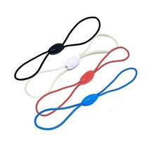 핸드폰 열쇠 버스카드 고리줄 8자 고리 고무줄 분실방지끈 스트랩 부자재 100개 묶음, 레드