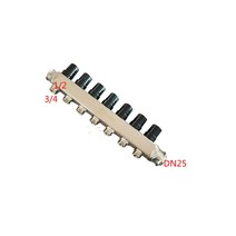 보일러분배기 밸브 난방 교체 온수 1"(DN25)* 바닥 난방 시스템용 스테인레스 스틸 물 분배 매니 폴드, 07 8 port