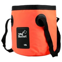 NICEYARD 12L 세차 버킷 접이식 싱크 세탁 가방 휴대용 야외 여행 물통 청소 타월, [05] 주황색