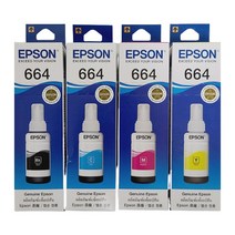 엡손 정품잉크 T664670, 검정, 청록, 노랑, 진홍, 4세트