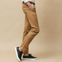 블루포스 BG 브리튼 컬러 면바지 슬림핏 사계절용 빅사이즈 캐주얼 스판 팬츠