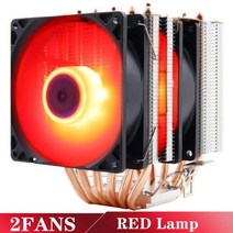 6히트 파이프 RGB CPU 쿨러 인텔 X79, 2FANS RED (Thanks)_Fixed Color, 러시아