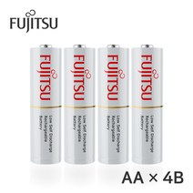 후지쯔 충전지 충전 배터리 AA 2000mAh 충전용 건전지 4개입, 1개