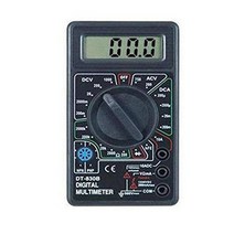 검전기 접지테스터기 DT-830B LCD 디지털 AC DC 750 1000V 전기 전압계 옴 전압 전류-125, 1.Black