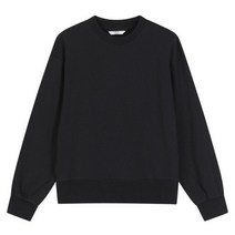 탑텐 23 SS 여성 라이트플리스 베이직 맨투맨 티셔츠 BK